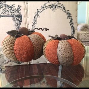 Farmhouse Style Pumpkin Pair made of fabric cute!!